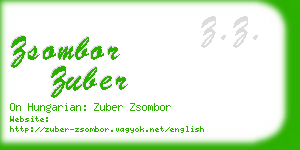 zsombor zuber business card